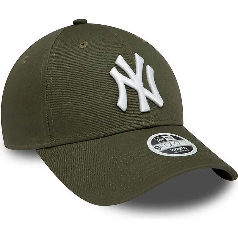 kape-zaobljena-zelena-podesiva-traka-9forty-league-essential-new-york-yankees-mlb-new-era