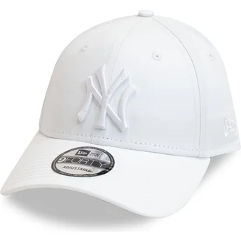 Kapa zaobljena bijela podesiva traka 9FORTY League Essential New York Yankees MLB New Era