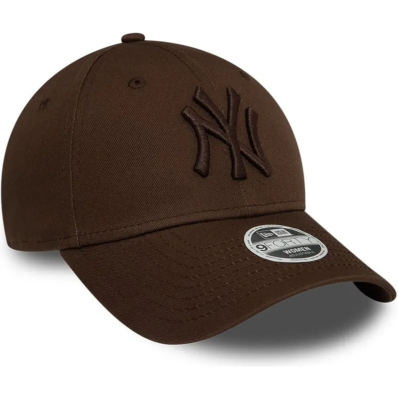 kape-zaobljena-smeda-podesiva-traka-9forty-league-essential-new-york-yankees-mlb-new-era