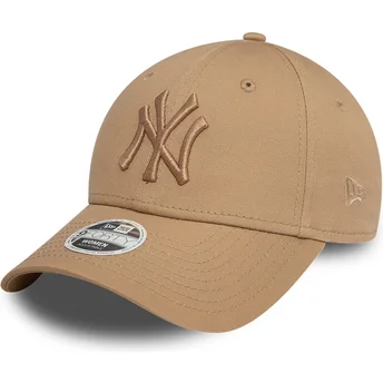 Kapa zaobljena smeđa podesiv 9FORTY League Essential New York Yankees MLB New Era