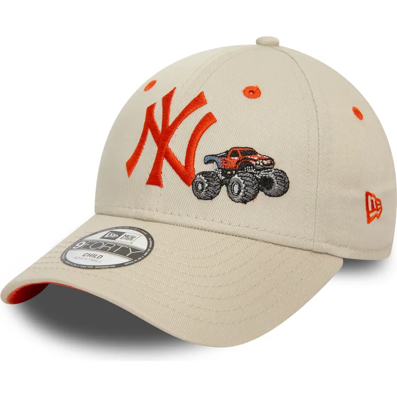 kapa-zaobljena-bez-podesiv-za-djecu-9forty-graphic-monster-truck-new-york-yankees-mlb-new-era