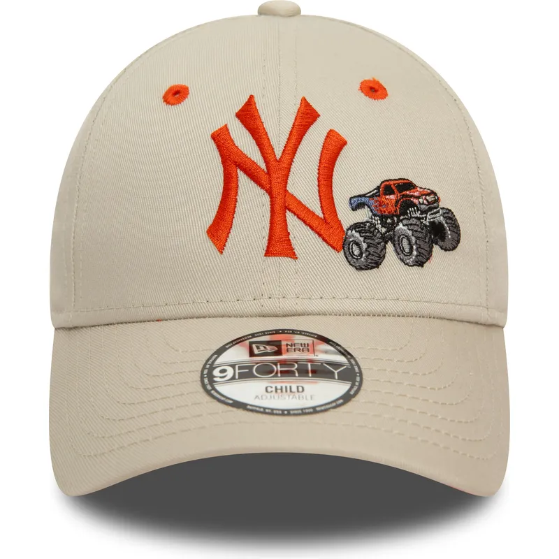 kapa-zaobljena-bez-podesiv-za-djecu-9forty-graphic-monster-truck-new-york-yankees-mlb-new-era