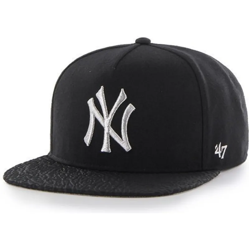 kapa-ravna-crna-snapback-new-york-yankees-mlb-47-brand