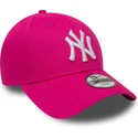 cap-zaobljena-pink-adjustable-strap-za-djecu-9forty-essential-new-york-yankees-mlb-new-era