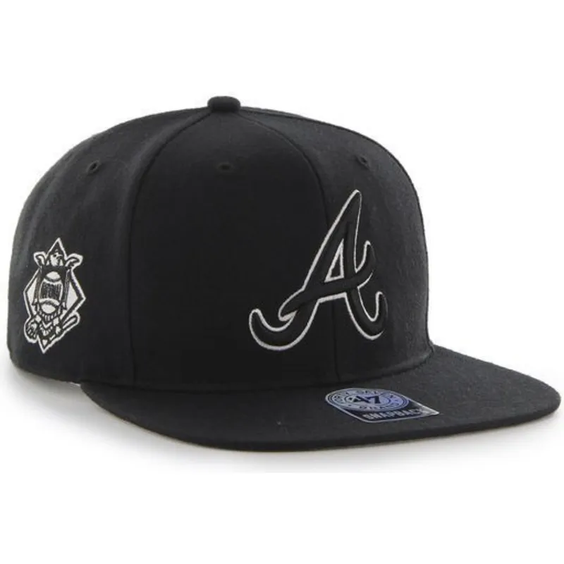kapa-ravna-crna-snapback-atlanta-braves-mlb-47-brand