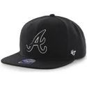 kapa-ravna-crna-snapback-atlanta-braves-mlb-47-brand