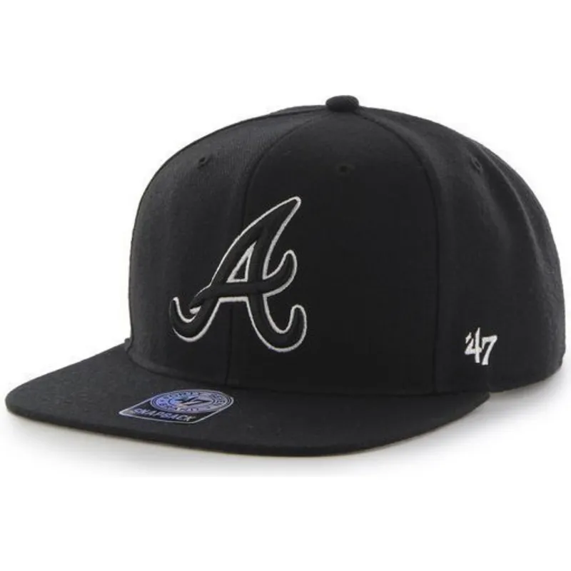 kapa-ravna-crna-snapback-atlanta-braves-mlb-47-brand
