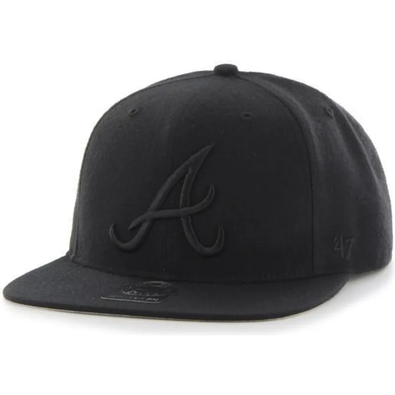 kapa-ravna-crna-snapback-atlanta-braves-mlb-47-brand