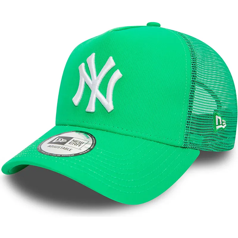 kapa-zaobljena-zelena-snapback-a-frame-league-essential-new-york-yankees-mlb-new-era