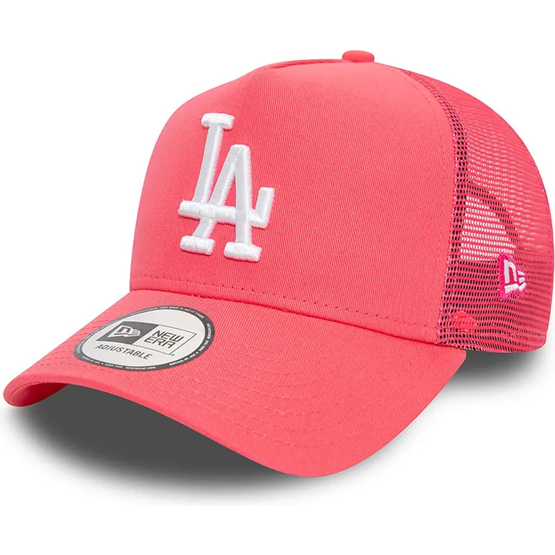 kapa-zaobljena-ruzicasta-snapback-a-frame-league-essential-los-angeles-dodgers-mlb-new-era