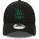 kapa-zaobljena-crna-podesiv-9forty-team-outline-los-angeles-dodgers-mlb-new-era