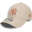 cap-zaobljena-beige-adjustable-strap-9forty-seasonal-infill-new-york-yankees-mlb-new-era