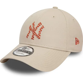 Cap zaobljena beige adjustable strap 9FORTY Seasonal Infill New York Yankees MLB New Era