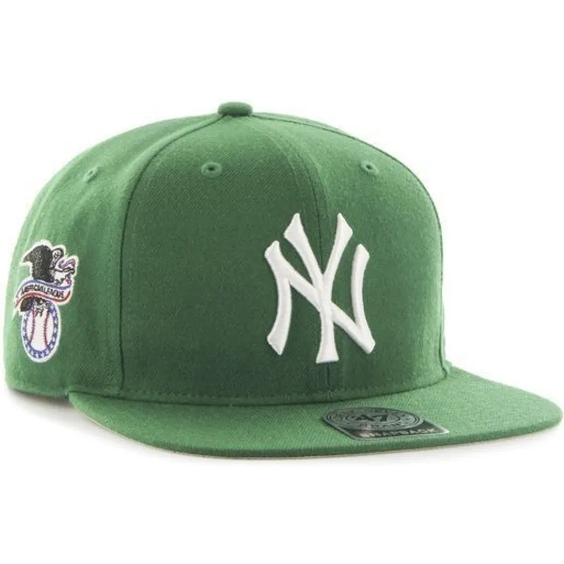 kapa-ravna-zelena-snapback-new-york-yankees-mlb-47-brand