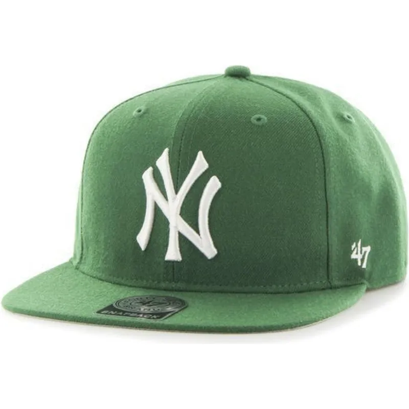 kapa-ravna-zelena-snapback-new-york-yankees-mlb-47-brand