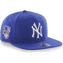 47-brand-flat-brim-new-york-yankees-mlb-sure-shot-blue-snapback-cap