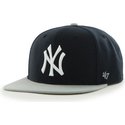 47-brand-flat-brim-grey-brimnew-york-yankees-mlb-sure-shot-black-snapback-cap