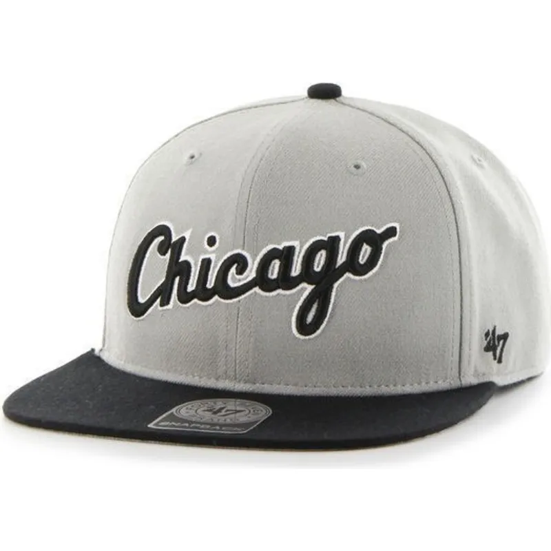 kapa-ravna-siva-snapback-letras-chicago-white-sox-mlb-47-brand kapa-ravna-siva-snapback-letras-chicago-white-sox-mlb-47-brand