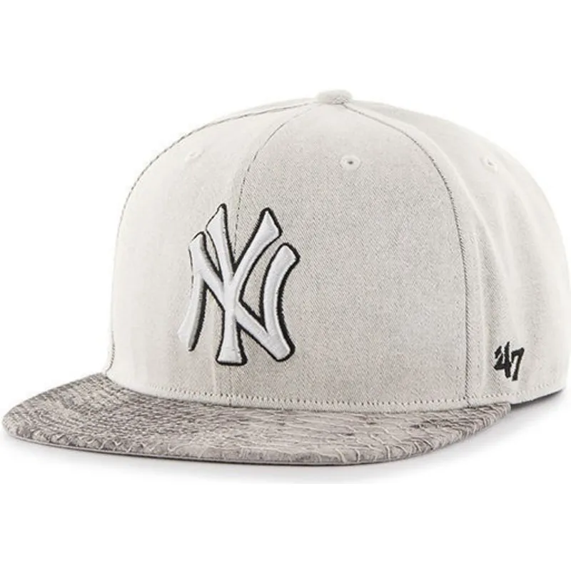 kapa-ravna-siva-snapback-new-york-yankees-mlb-47-brand
