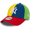 kapa-zaobljena-visebojno-podesiv-za-djecu-9forty-block-new-york-yankees-mlb-new-era