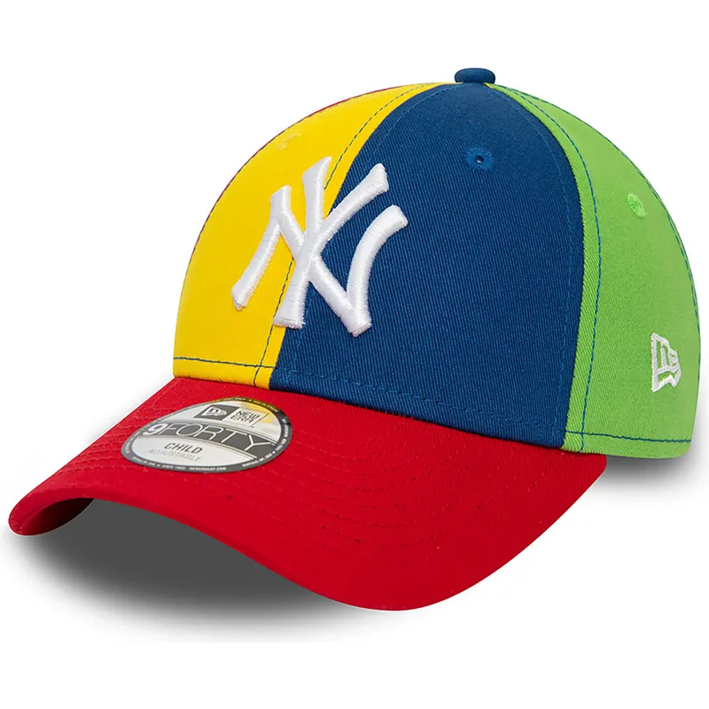 kapa-zaobljena-visebojno-podesiv-za-djecu-9forty-block-new-york-yankees-mlb-new-era