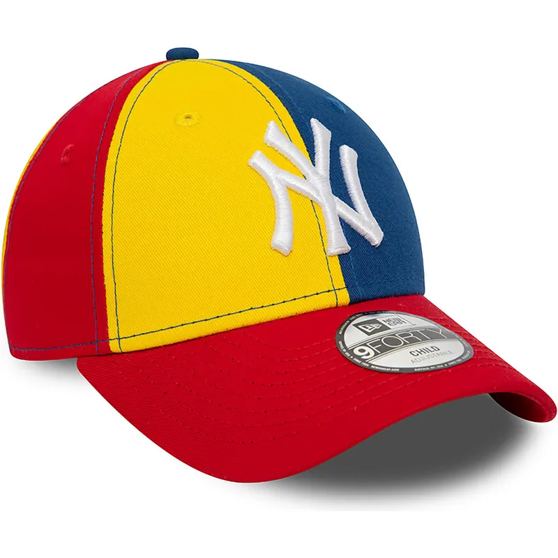 kapa-zaobljena-visebojno-podesiv-za-djecu-9forty-block-new-york-yankees-mlb-new-era