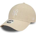 kapa-zaobljena-bez-podesiv-9forty-linen-new-york-yankees-mlb-new-era