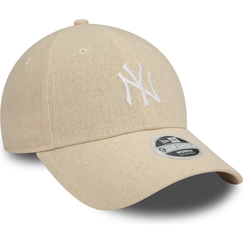 kapa-zaobljena-bez-podesiv-9forty-linen-new-york-yankees-mlb-new-era