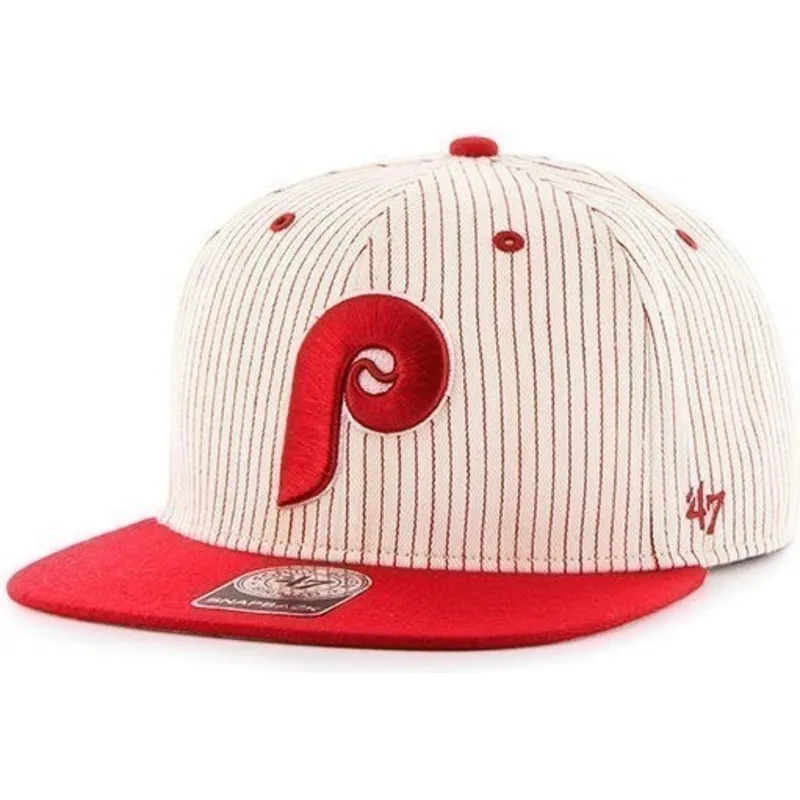 kape-ravna-bijela-snapback-rayas-rojas-philadelphia-phillies-mlb-47-brand
