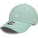 kapa-zaobljena-zelena-podesiv-9forty-linen-los-angeles-dodgers-mlb-new-era