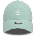 kapa-zaobljena-zelena-podesiv-9forty-linen-los-angeles-dodgers-mlb-new-era