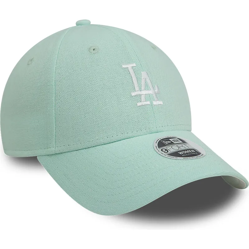 kapa-zaobljena-zelena-podesiv-9forty-linen-los-angeles-dodgers-mlb-new-era