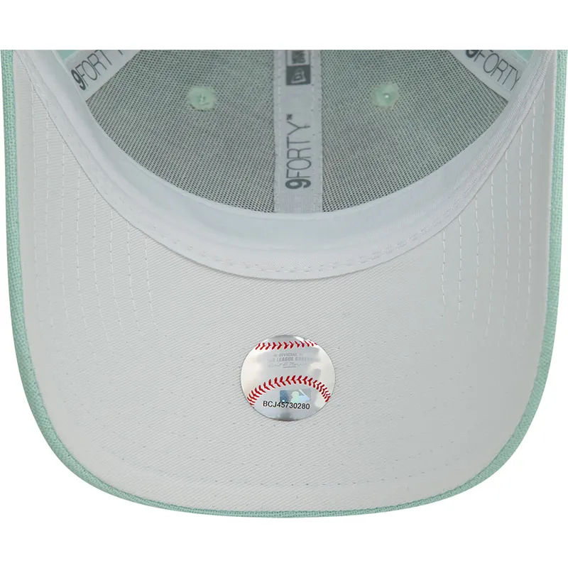 kapa-zaobljena-zelena-podesiv-9forty-linen-los-angeles-dodgers-mlb-new-era