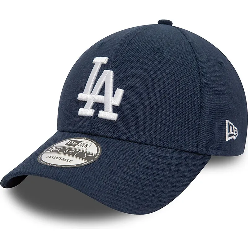 kapa-zaobljena-mornarsko-plava-podesiv-9forty-linen-los-angeles-dodgers-mlb-new-era