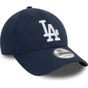 kapa-zaobljena-mornarsko-plava-podesiv-9forty-linen-los-angeles-dodgers-mlb-new-era