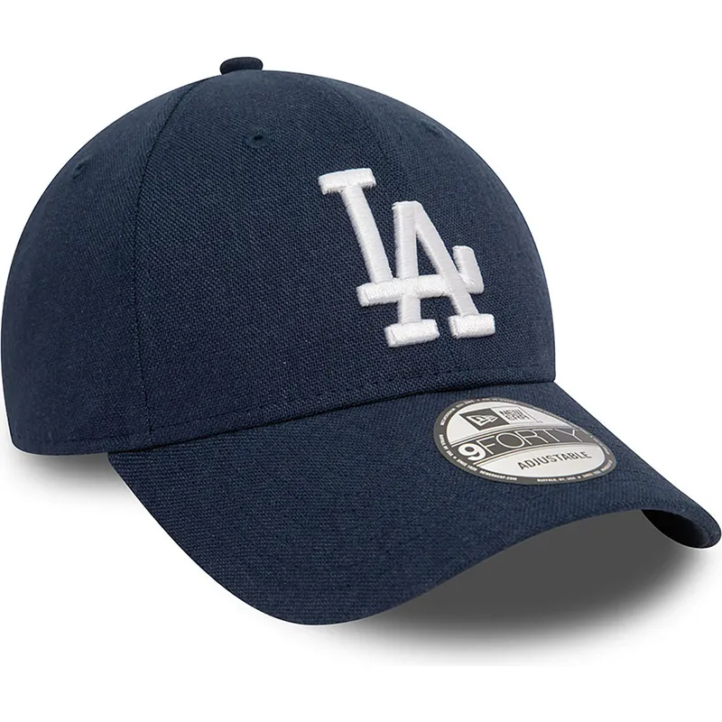 kapa-zaobljena-mornarsko-plava-podesiv-9forty-linen-los-angeles-dodgers-mlb-new-era