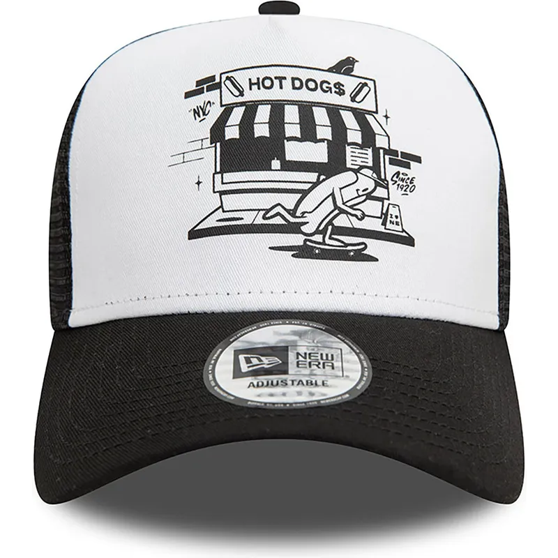 kapa-zaobljena-crna-snapback-a-frame-graphic-hot-dog-new-york-new-era