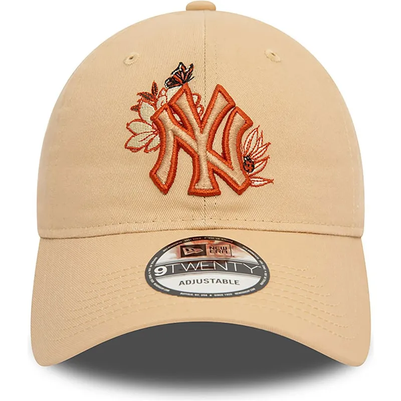 kapa-zaobljena-smeda-podesiv-9twenty-floral-new-york-yankees-mlb-new-era