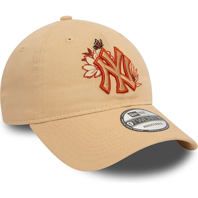 kapa-zaobljena-smeda-podesiv-9twenty-floral-new-york-yankees-mlb-new-era