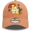 kapa-zaobljena-smeda-podesiv-9twenty-floral-los-angeles-dodgers-mlb-new-era