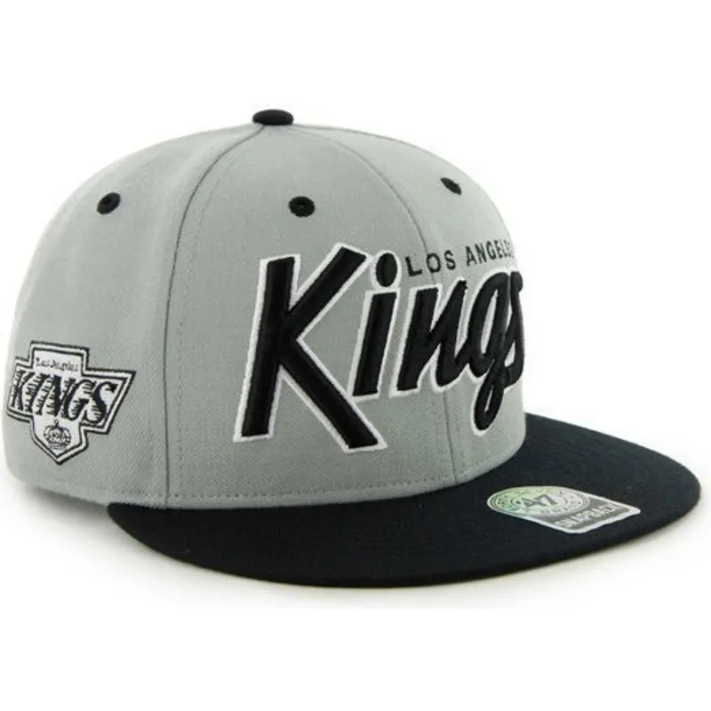kapa-ravna-siva-snapback-letras-los-angeles-kings-nhl-47-brand