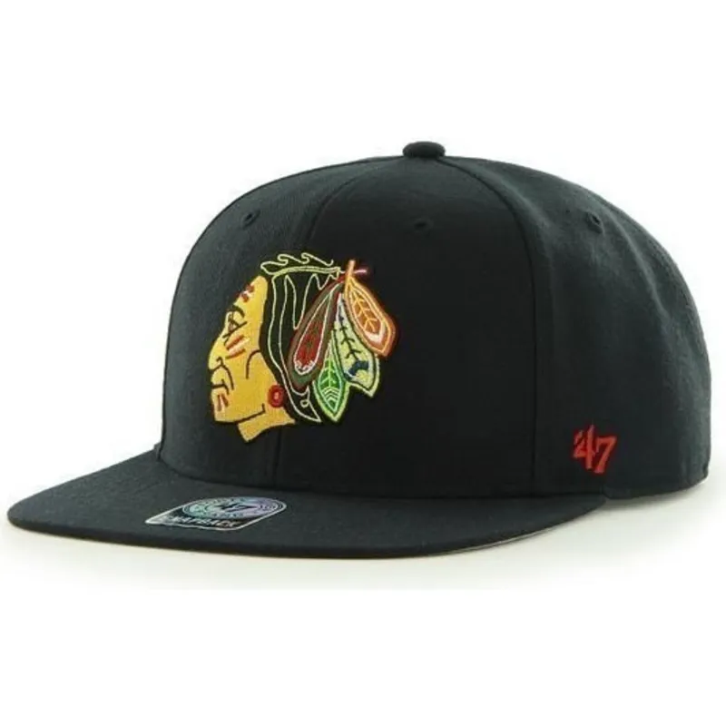 kapa-ravna-crna-snapback-chicago-blackhawks-nhl-47-brand