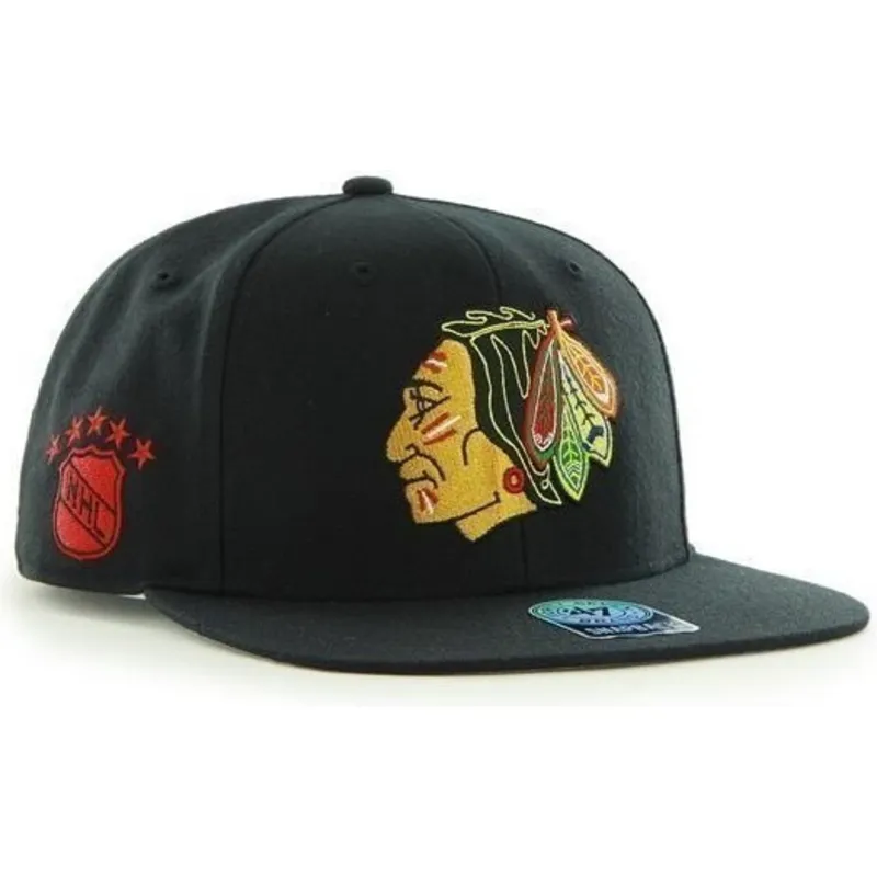 kapa-ravna-crna-snapback-chicago-blackhawks-nhl-47-brand