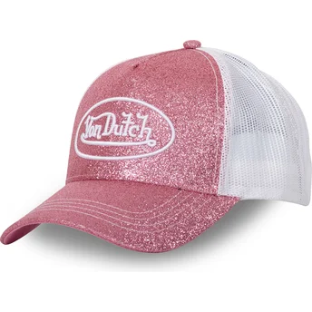 Kape zaobljena ružičasta snapback GLITTER P Von Dutch