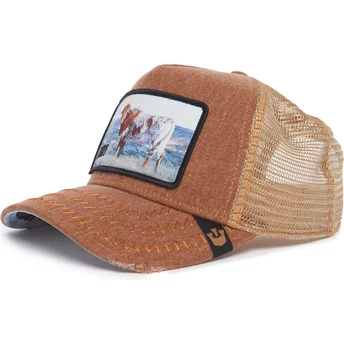 Kapa zaobljena smeđa snapback Horny Model No. H02NY Rodeo The Farm Goorin Bros.