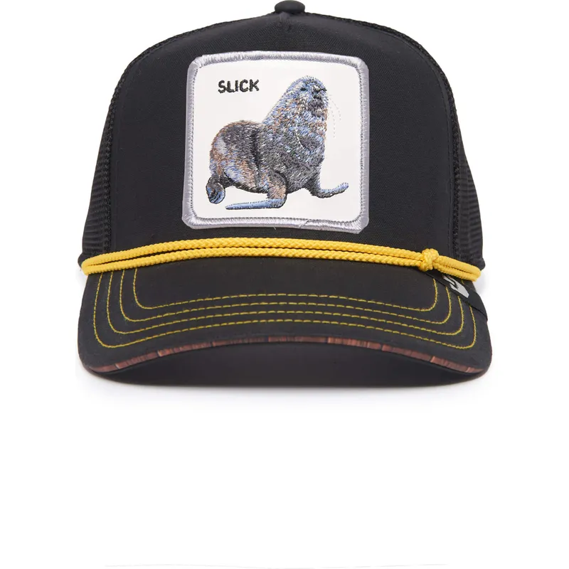 kapa-zaobljena-crna-snapback-slick-seal-of-approval-nautical-nonsense-the-farm-goorin-bros kapa-zaobljena-crna-snapback-slick-seal-of-approval-nautical-nonsense-the-farm-goorin-bros