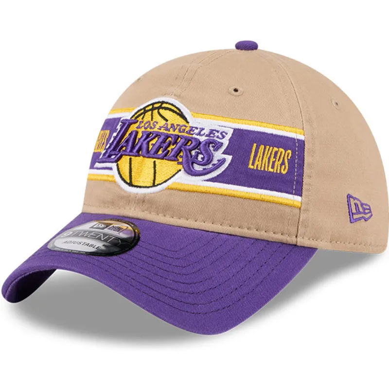 cap-zaobljena-brown-adjustable-strap-9twenty-draft-2024-los-angeles-lakers-nba-new-era
