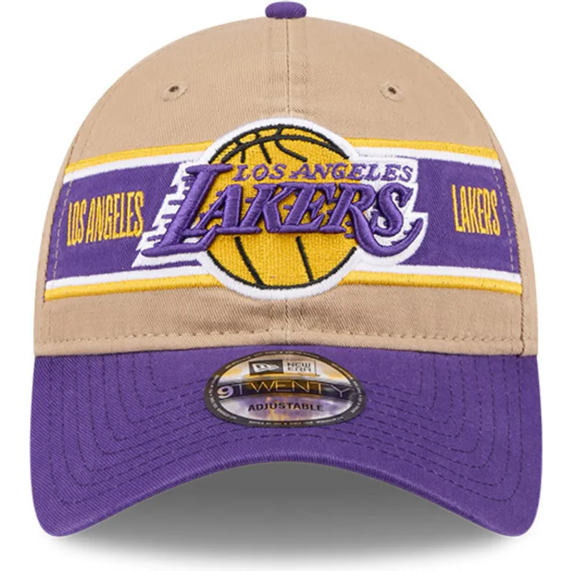 cap-zaobljena-brown-adjustable-strap-9twenty-draft-2024-los-angeles-lakers-nba-new-era