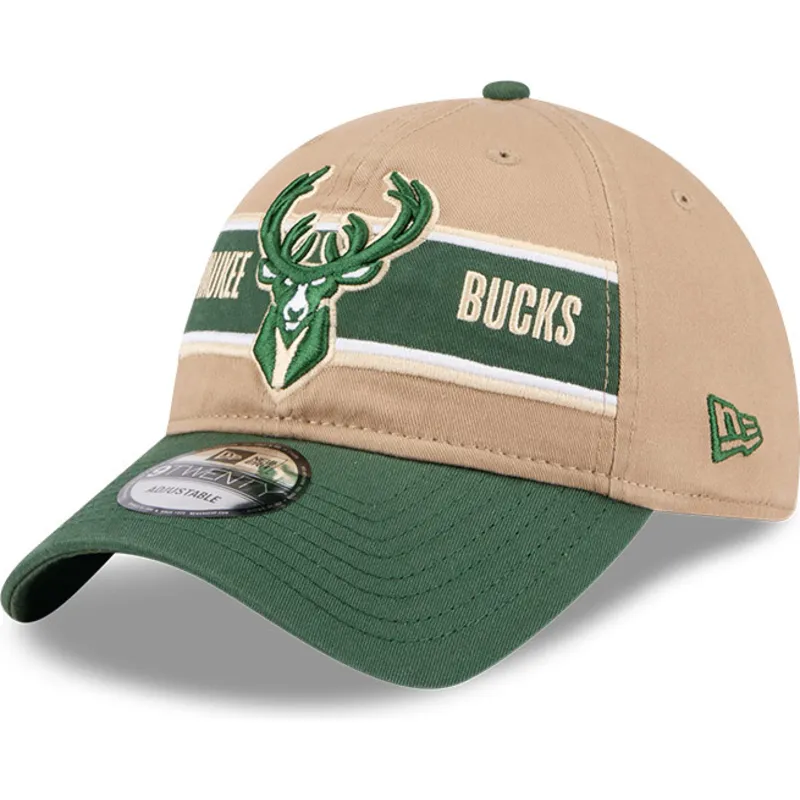 kapa-zaobljena-smeda-podesiv-9twenty-draft-2024-milwaukee-bucks-nba-new-era