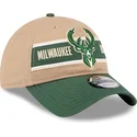 kapa-zaobljena-smeda-podesiv-9twenty-draft-2024-milwaukee-bucks-nba-new-era